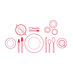 Objects Table Settings Five Course Table Setting Stencil Svg Design File, Free Vectors File